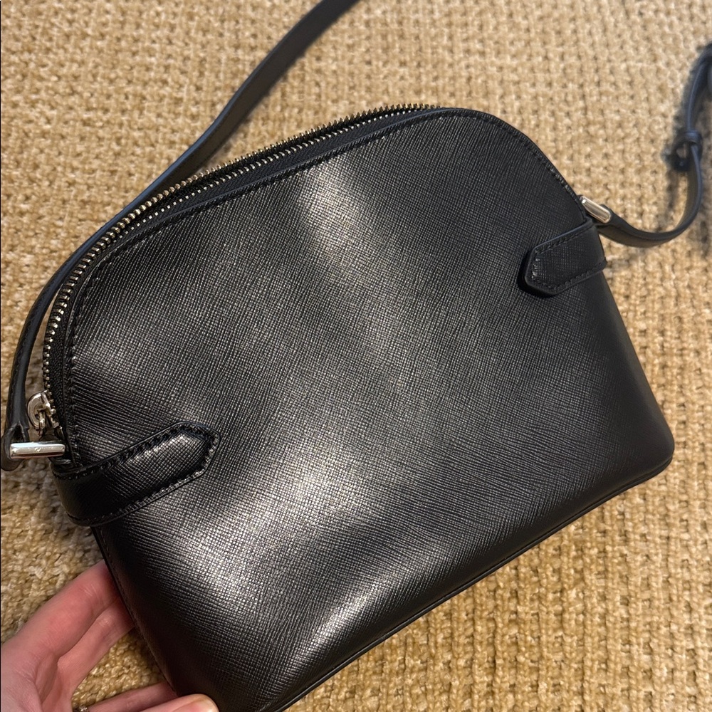 kate spade Black Crossbody Dome Bag with Gold Logo - Picture 3 of 5